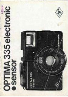 Agfa Optima 335 manual. Camera Instructions.